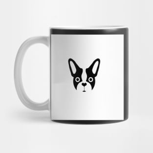 French Bulldog Black and White with Puppy Paw Love Mug